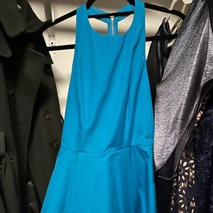 Blue High Neck Alice and Olivia Dress